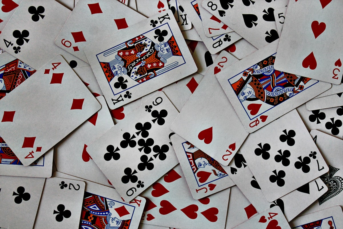 Cards and chips on the table